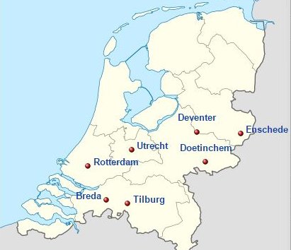 Nederland EK 2017 - Locaties